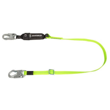 Safewaze PRO 4'-6' Adjustable Energy Absorbing Lanyard: Snap Hook FS560-AJ